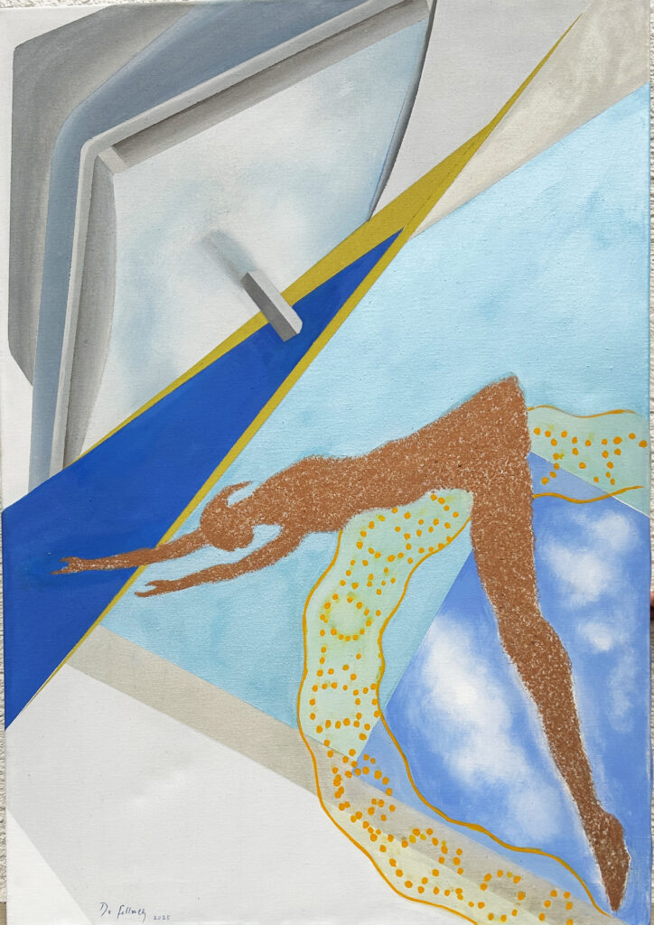 BergfigurMetall BlauKreisGelb